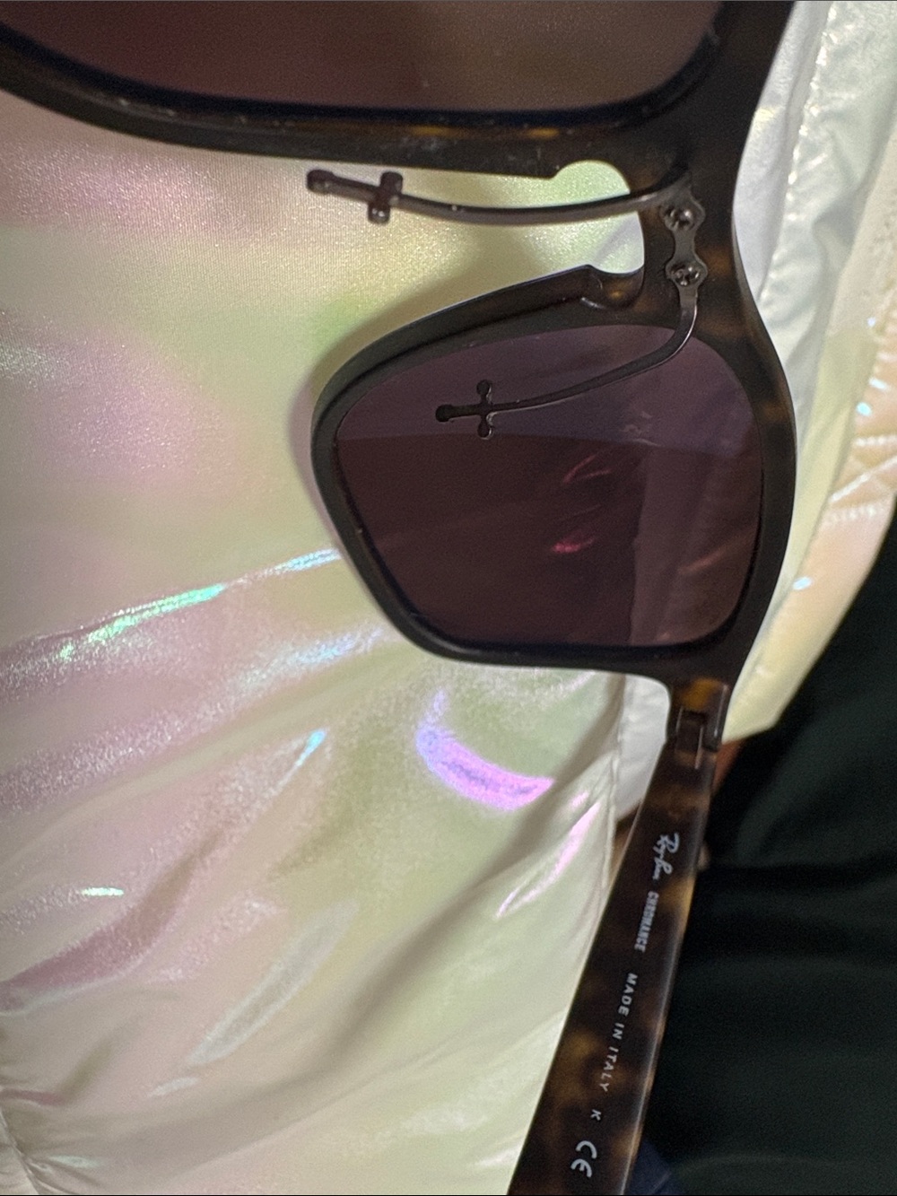 Ray-Ban Matte Black Oversized Square Sunglasses with Brown Lenses - Picture 3 of 3